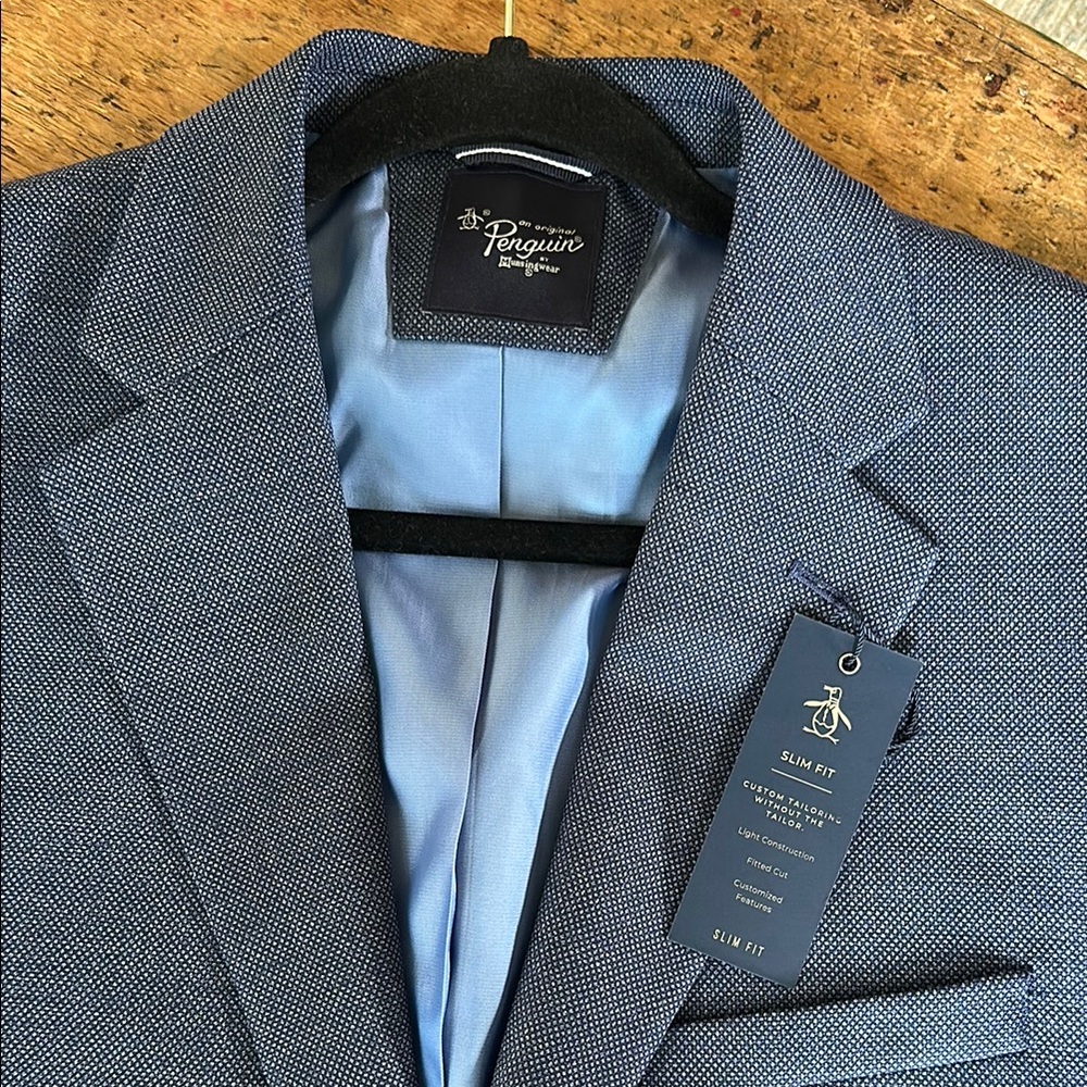 Original Penguin Gray Sport Coat with Notched Lapels